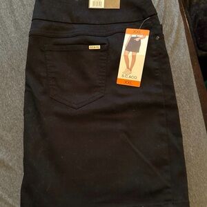 Black Denim Skirt by S.C.&CO